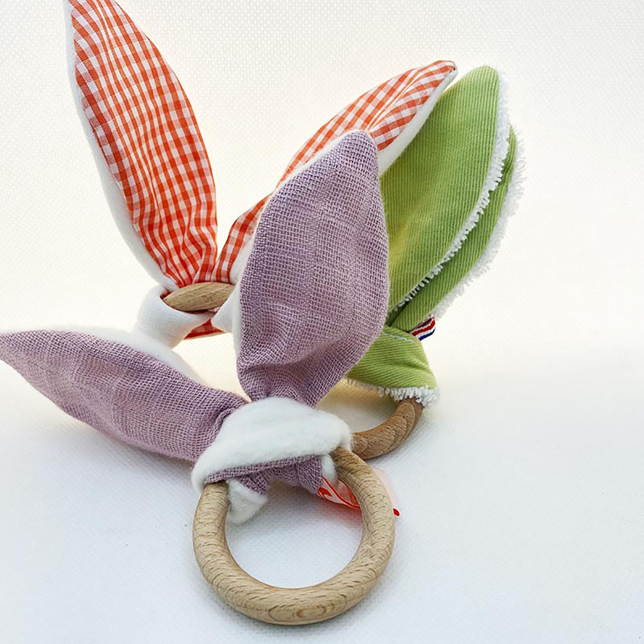 Papate Anneau de Dentition en Coton Bio rose - 15x5 cm