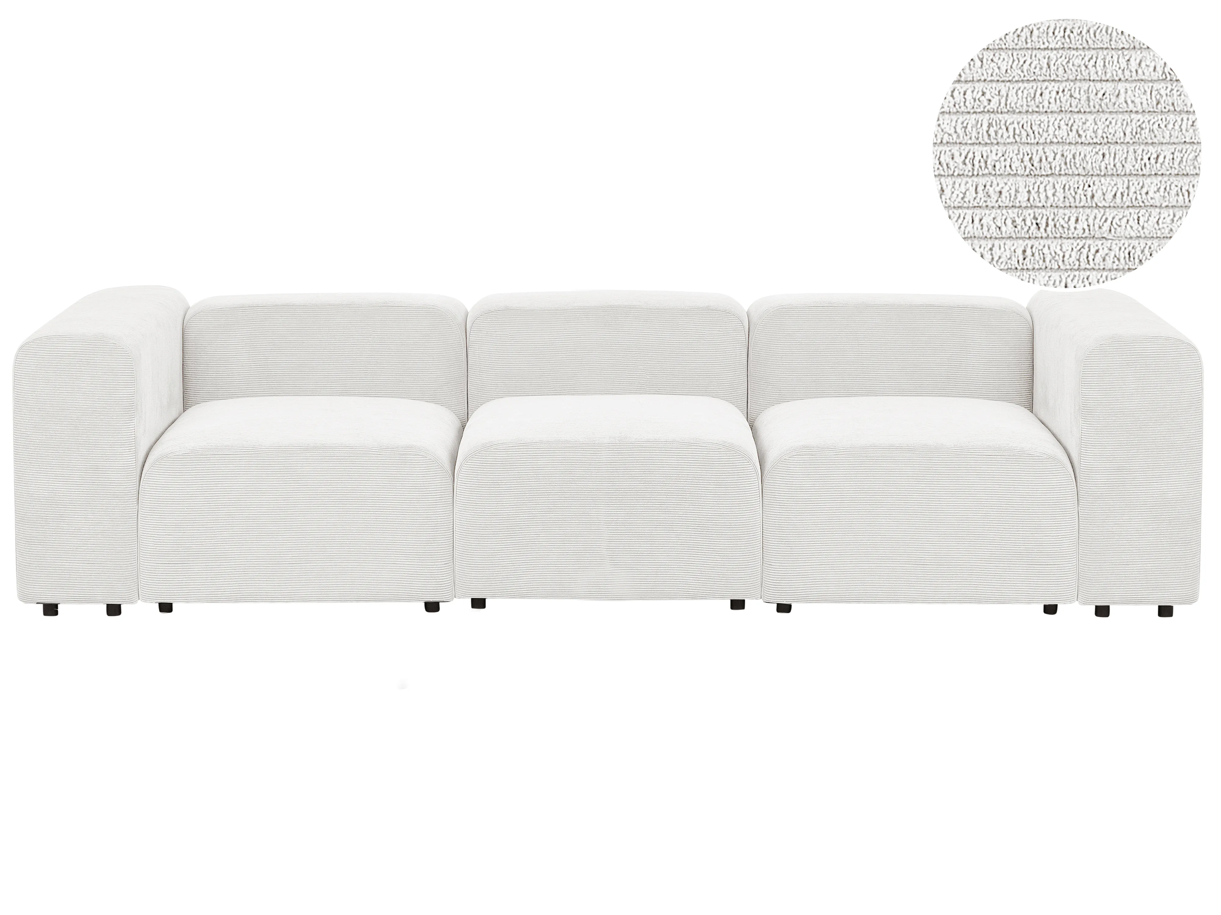 Modulaire bank 3-zits FALSTERBO Corduroy Gebroken wit
