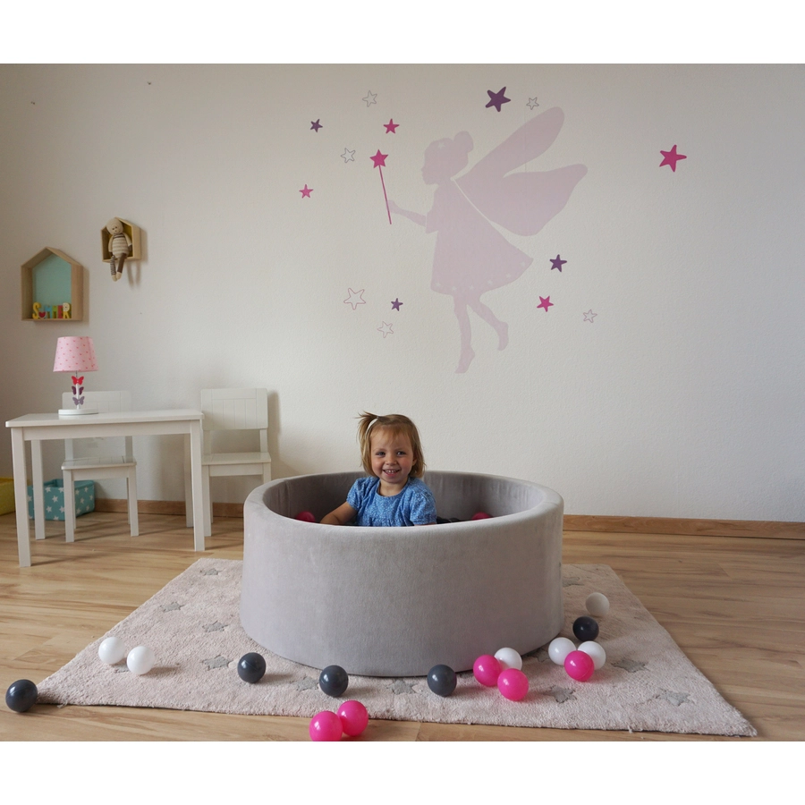 knorr toys® Bällebad soft - Grey - 300 balls cremegreyrose grau