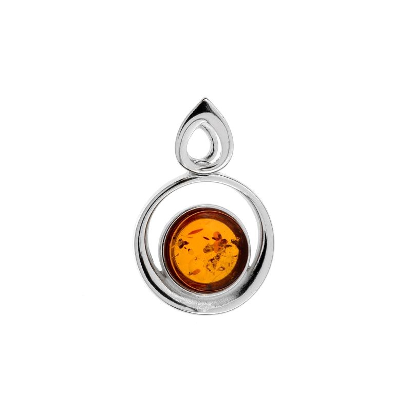 Pendentif argent 925 Ambre veritable de la mer Baltique