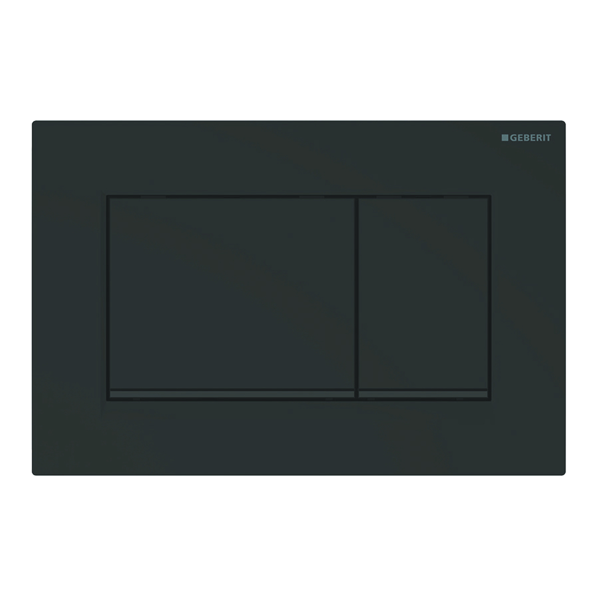Geberit Sigma 20 Square drukplaat glans zwart met zwarte knoprand