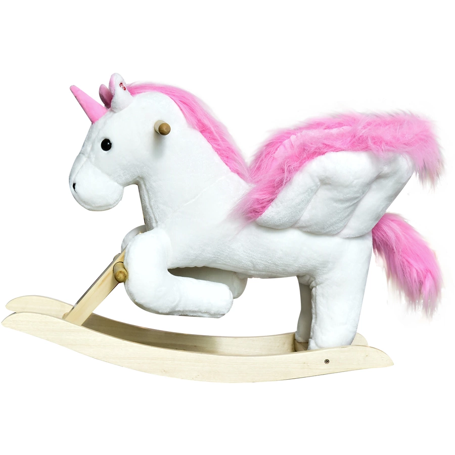HOMCOM Schaukeltier mit Einhorndesign bunt