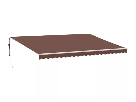 Auvent rétractable automatique avec LED marron 500x350 cm