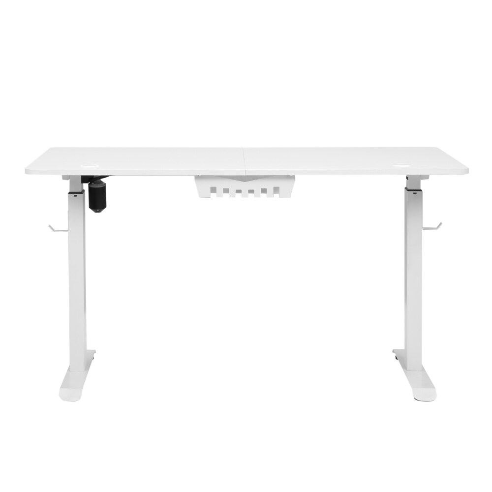 Makika Höhenverstellbarer Schreibtisch elektrisch 140 x 70 cm - Weiß