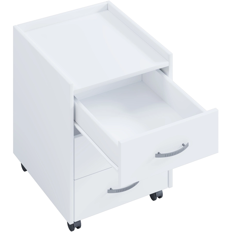 nonjoo. Rollcontainer Qubik-white mit 3 Schubladen