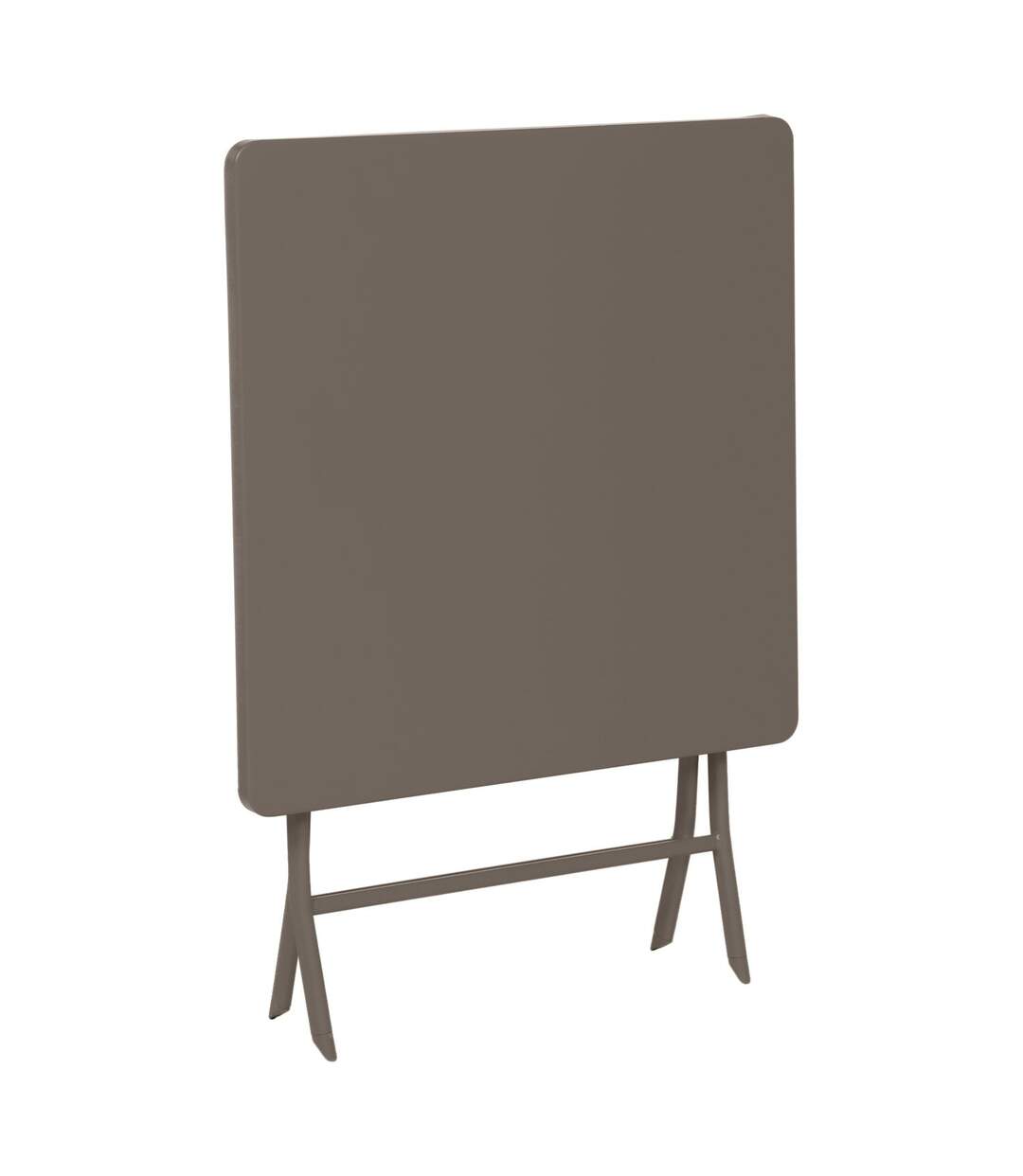 Table de jardin pliante carrée Greensboro - 2 Places - Marron tonka