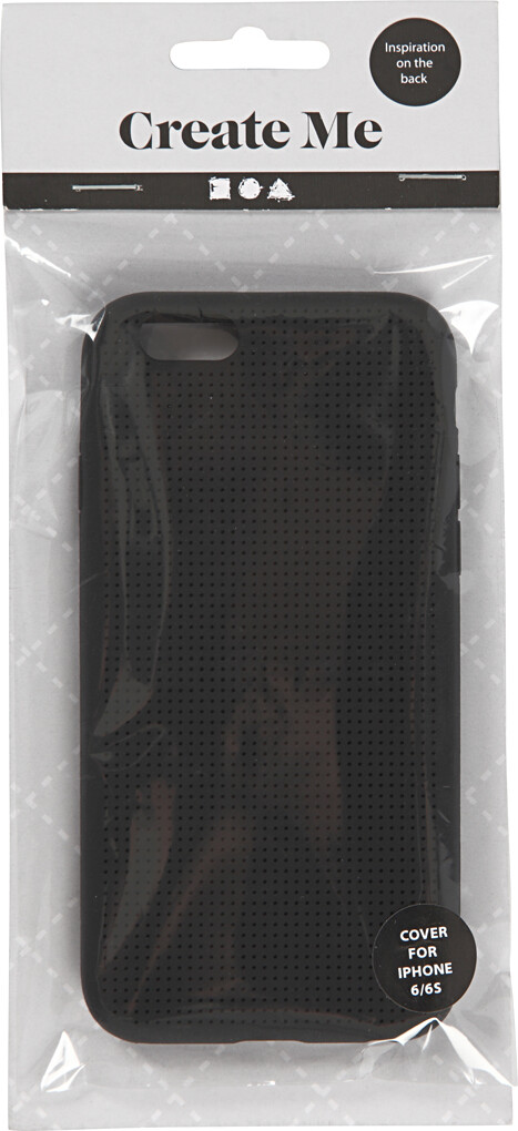 Mobilcover Til Broderi - Nr. 6/6S - Str. 6,8X13,8 CM - Tykkelse 8 MM - Sort - 1 Stk