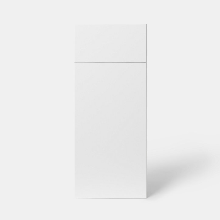 Façade de cuisine 1 porte et 1 tiroir Stevia blanc brillant l. 30 cm x H. 72 cm GoodHome