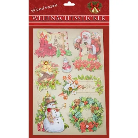 Trötsch Weihnachtssticker Nostalgie, 1 Bogen, 4-fach sortiert