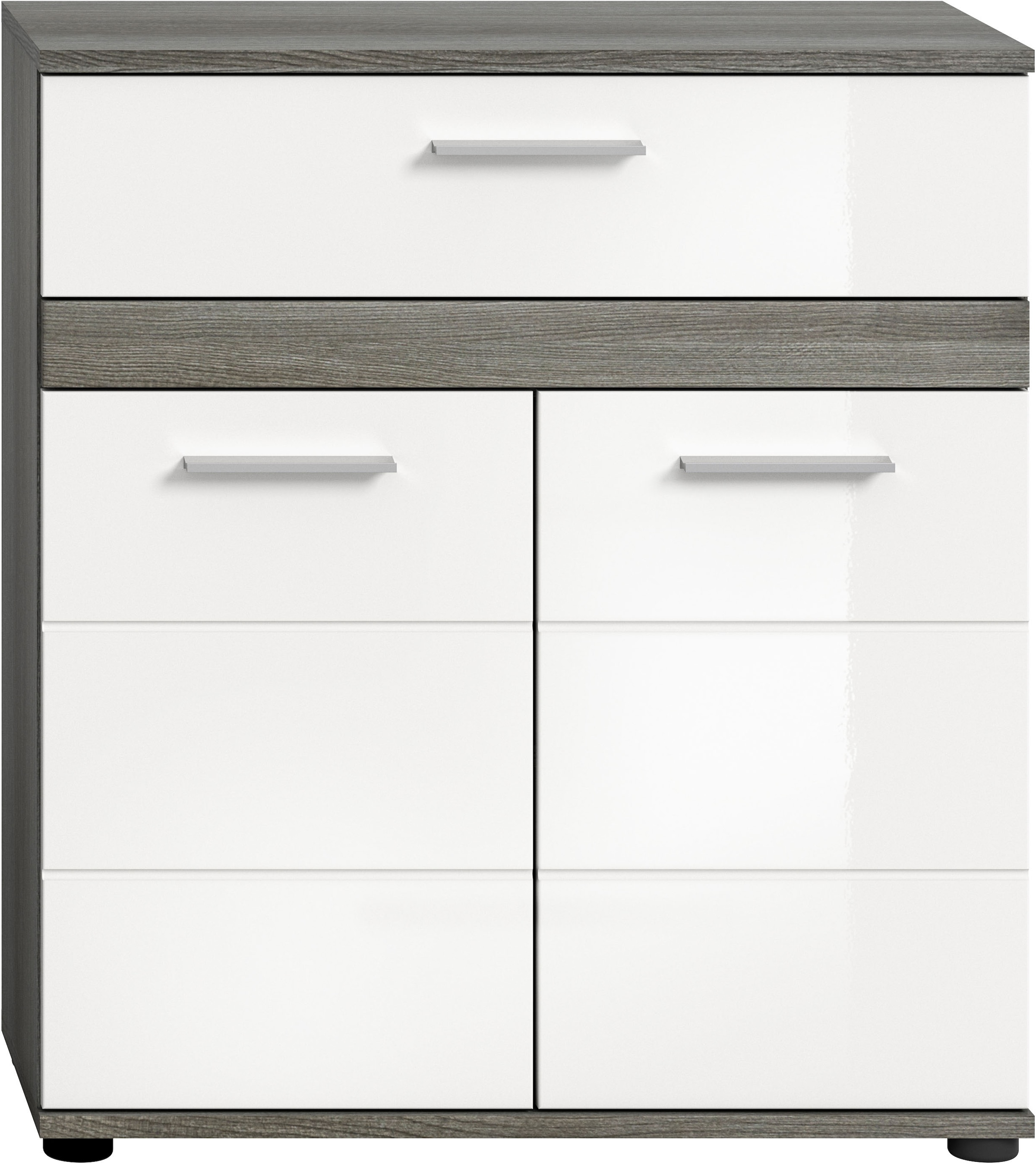 welltime Midischrank »LUCCA, TOPSELLER!, Höhe 79 cm, 2 Türen, 1 Schubkasten, 1 Einlegeboden« Badschrank, Bad-Möbel, Badezimmer