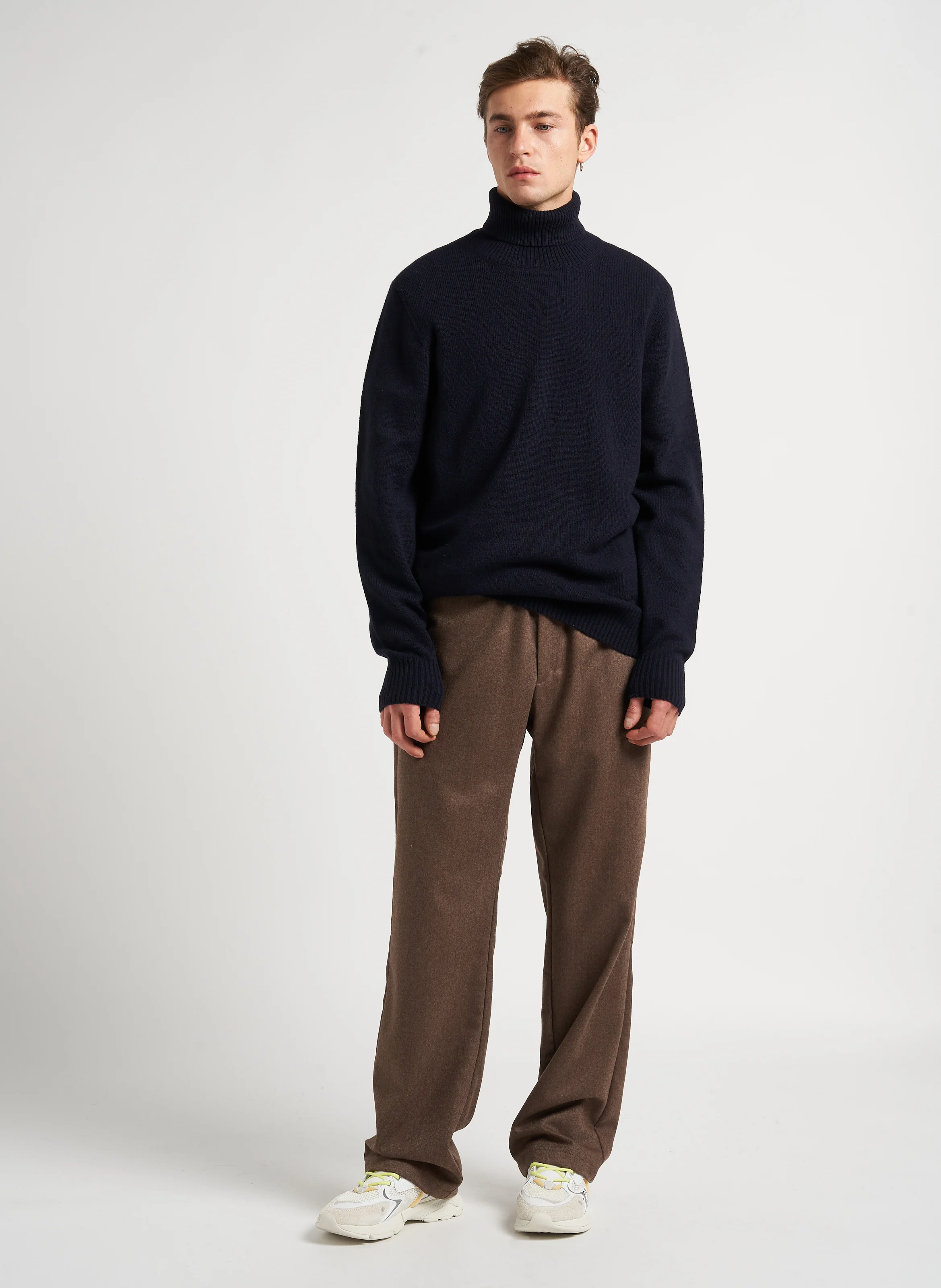 PARSH MARZ - Pantalon droit en laine vierge | Marron