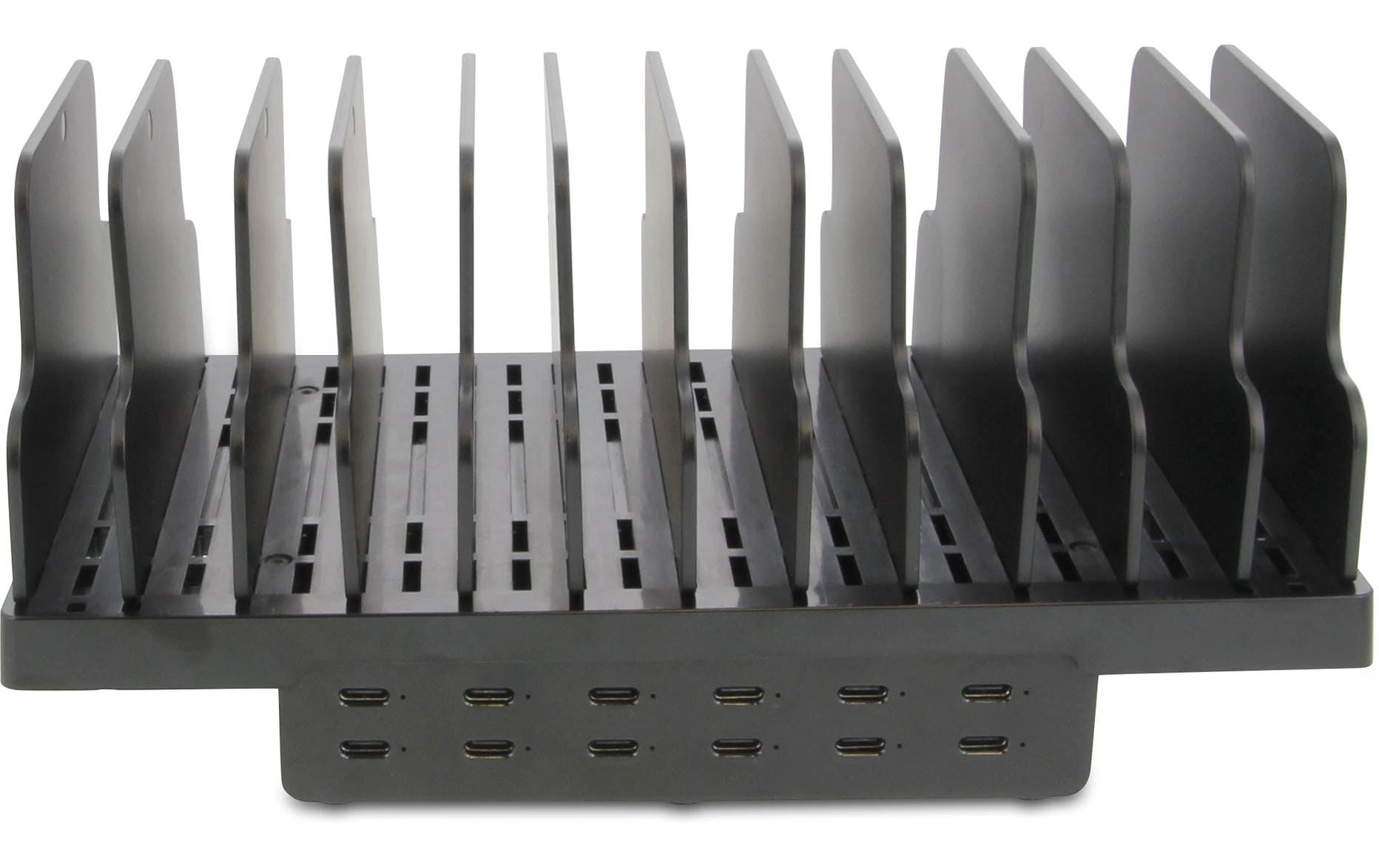 12 Port USB-C SmartCharge 144 W mit Halterung<br>USB-C Power Adapter mit GaN-Technologie für Tablets und Smartphones