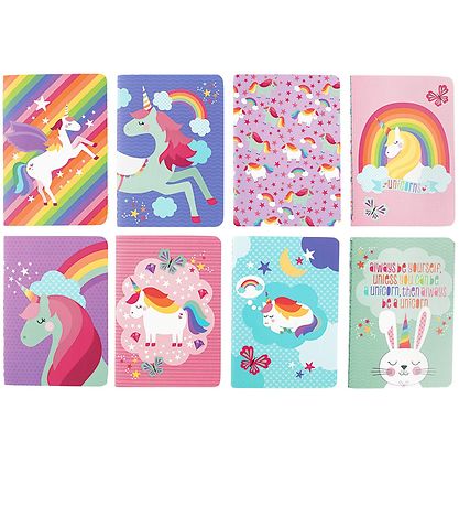 Ooly Mini Notesb?ger - 8-pak - Unique Unicorns