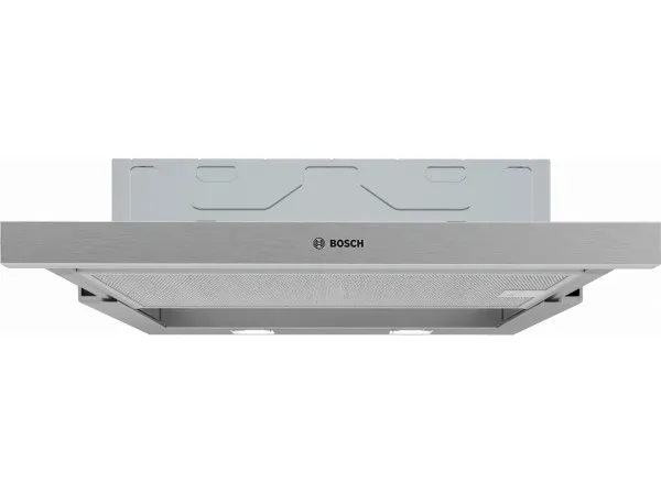 Bosch Serie | 2 DFM064W54 - Hætte - teleskopisk - Niche - bredde: 52.6 cm - dybde: 29 cm - udtrækning og recirkulation (-) - med intern motor - metalsølv