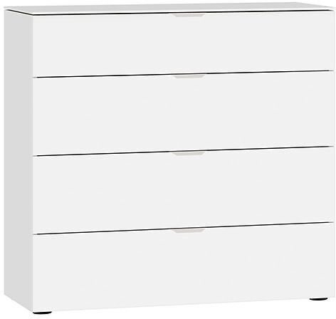 MODUL Kommode - Weissglas satiniert / B: 90.0 cm x T: 43.0 cm x H: 87.0 cm