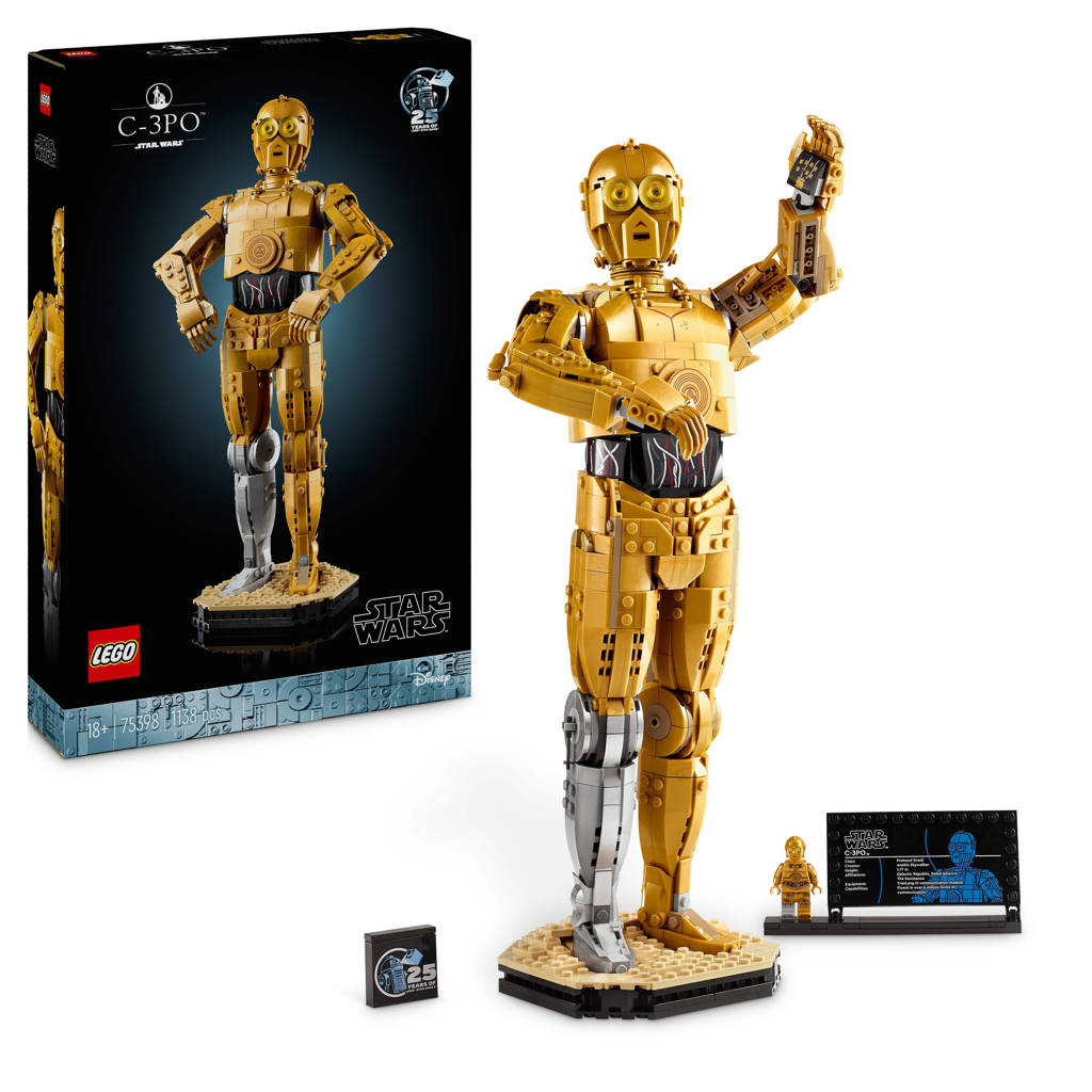 CollectieC-3PO Decoratie en Bouwpakket voor Volwassenen met Droid Figuur 75398 Star Wars TM