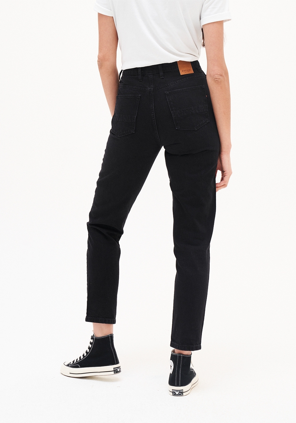 Kuyichi Damen-Jeans Nora Mom Fit Vintage Black
