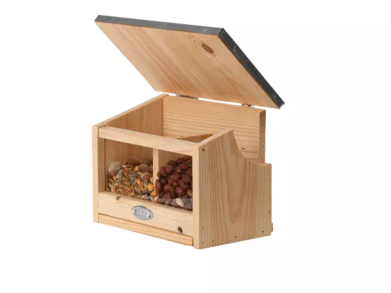 Mangeoire écureuils double - L 17,6 x l 25,3 x H 18,7 cm - Bois