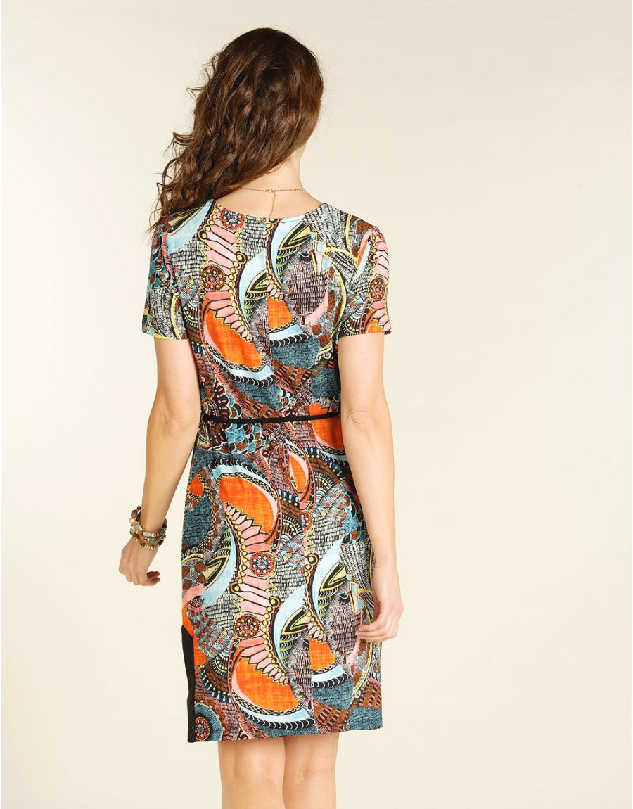 Robe casual rouge noir