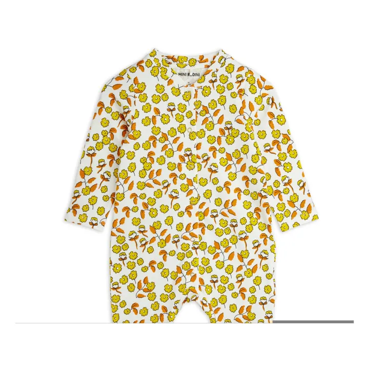 Mini Rodini Combinaison Fleur Coton Bio | Ecru