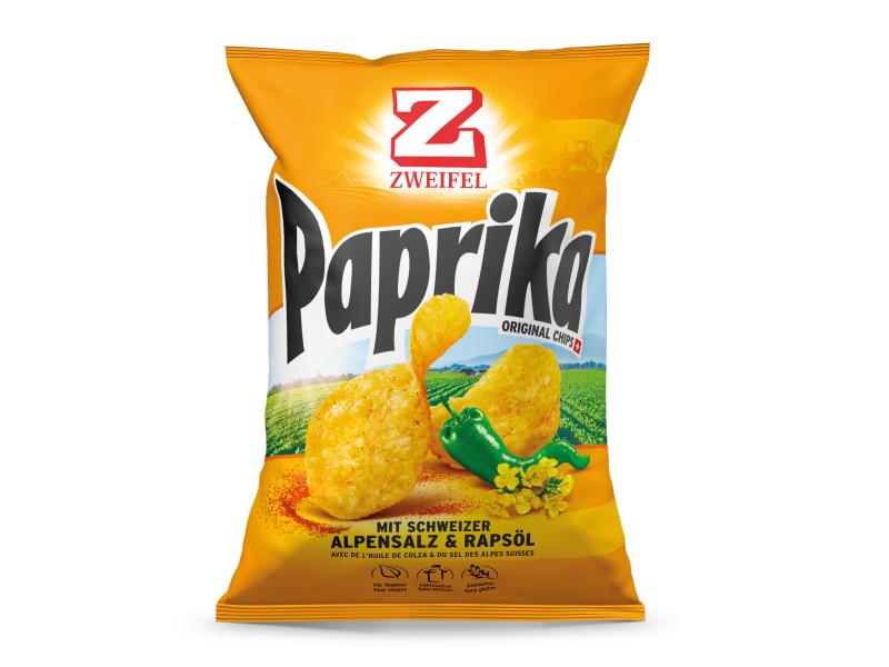 Zweifel Chips Original Paprika 280 g Kartoffel Chips mit rauchig-würzigem Geschmack
