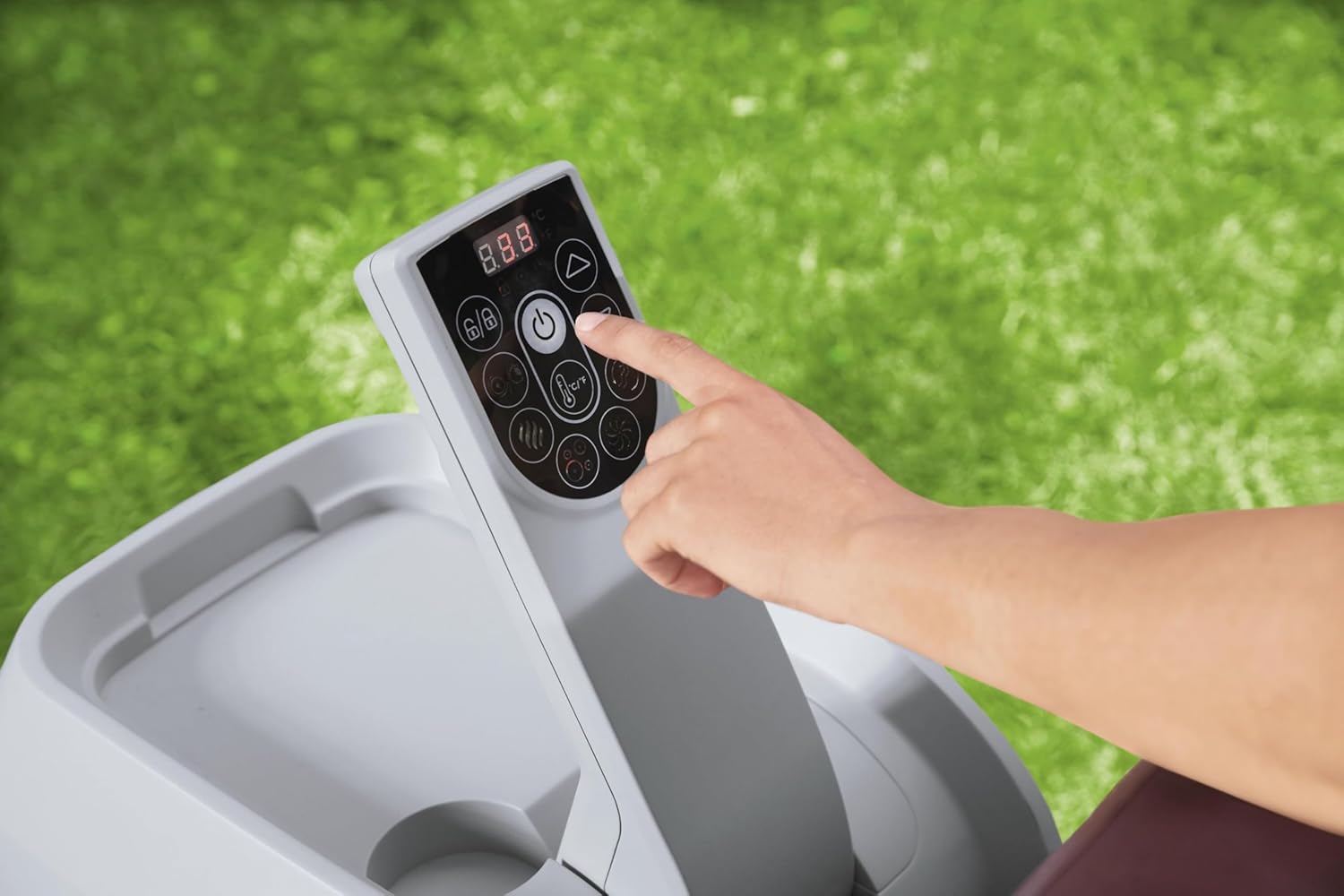 Bestway® Lay-Z-SPA® Maldives HydroJet Pro™ Whirlpool, 201 x 201 x 80 cm, 5-7 Personen, eckig, braun