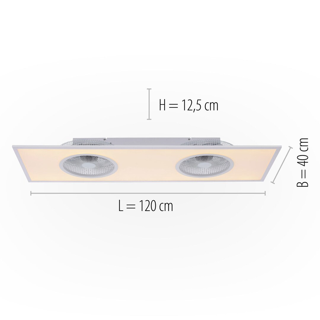 LED-Deckenleuchte Flat-Air 120x40 weiß