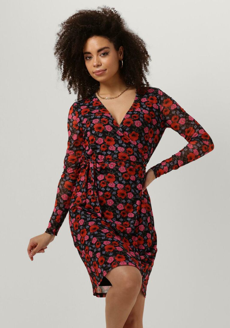 MODSTR\u00D6M multi modstr&ouml;m mini jurk binna print wrap dress