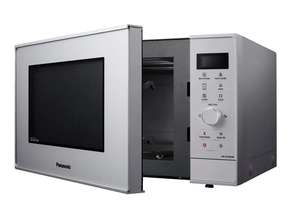 Panasonic NN-GD34HWSUG, Bordplade, Grill mikroovn, 23 L, 1000 W, Knapper, Dreje, Hvid