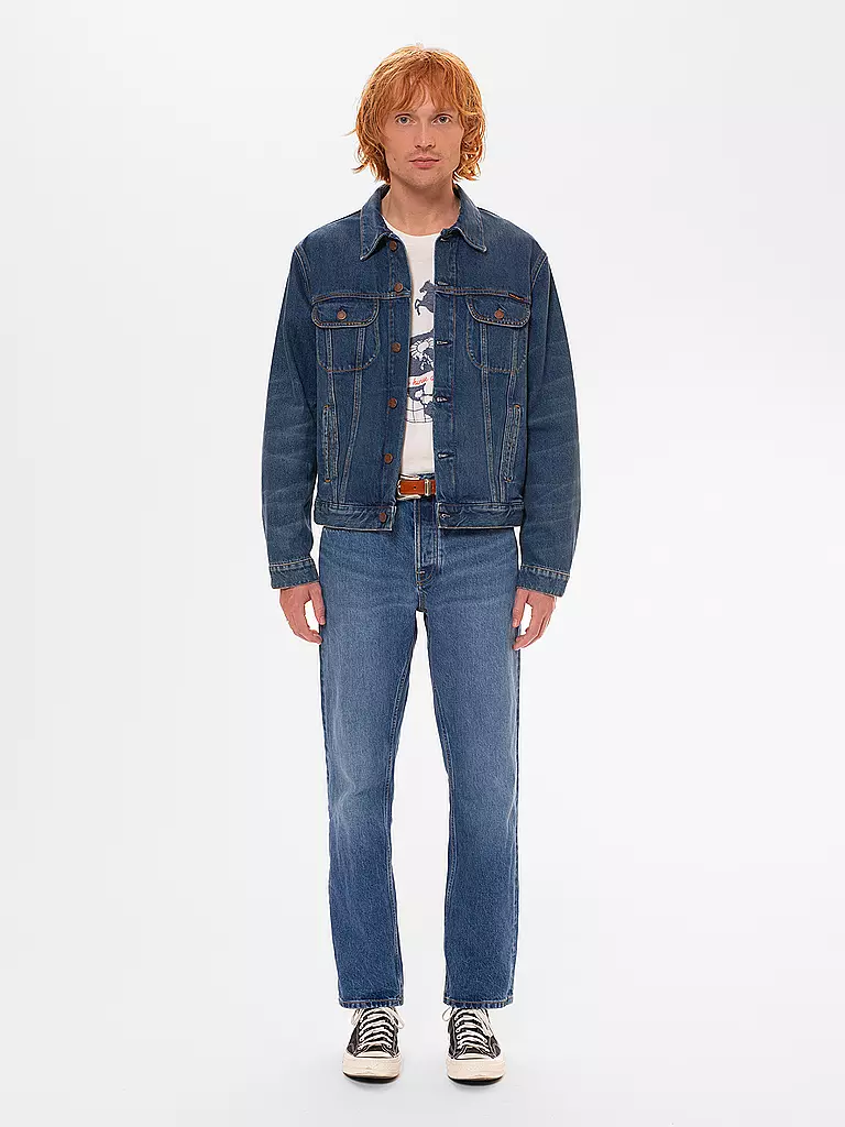 NUDIE JEANS Jeansjacke DANNY GREASE blau