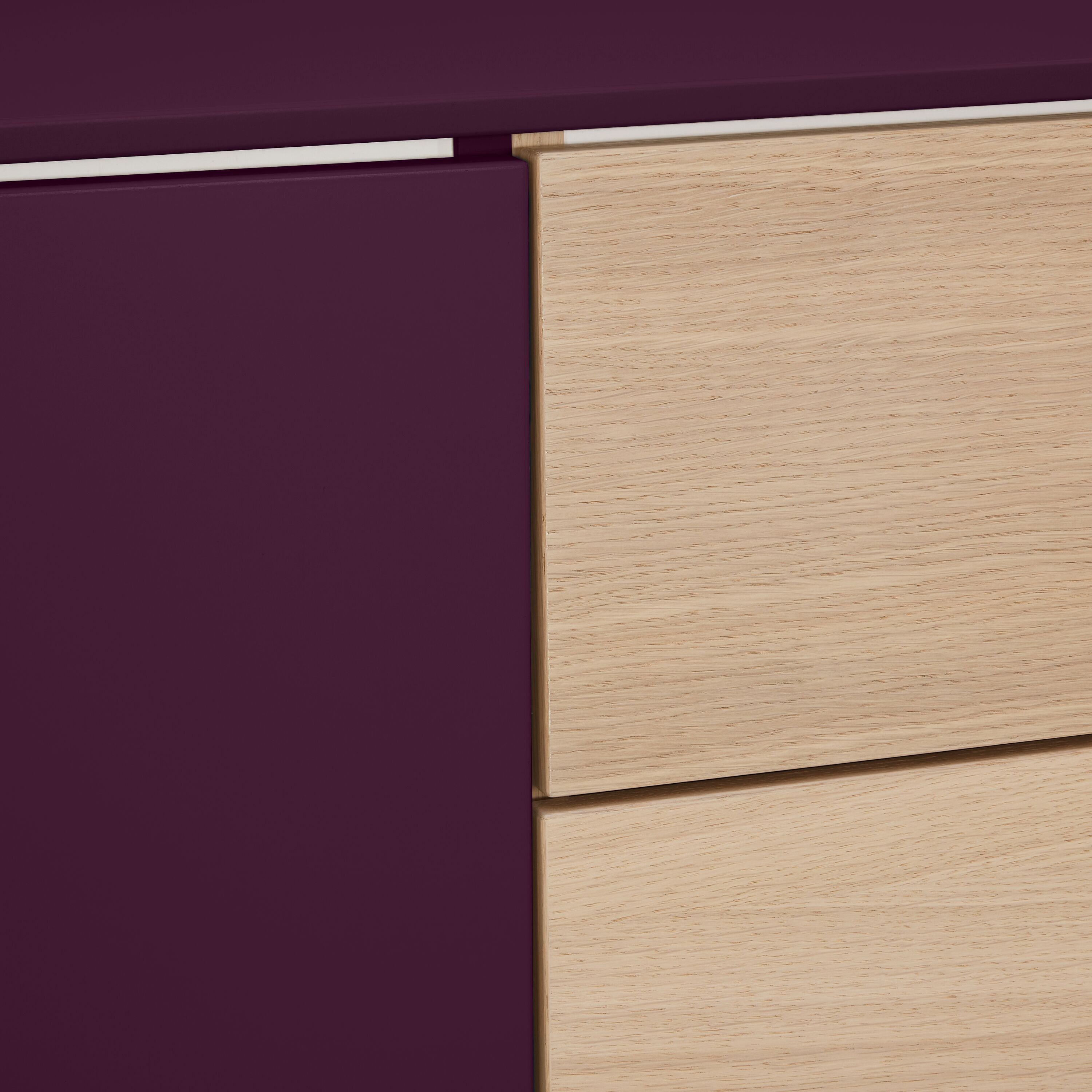 TILL Sideboard - Aubergine / B: 168.0 cm x T: 41.0 cm x H: 77.0 cm