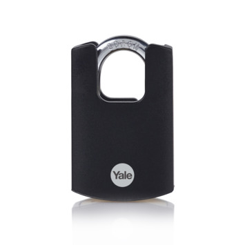 Yale Hangslot messing zware uitvoering 40 mm met zwarte body
