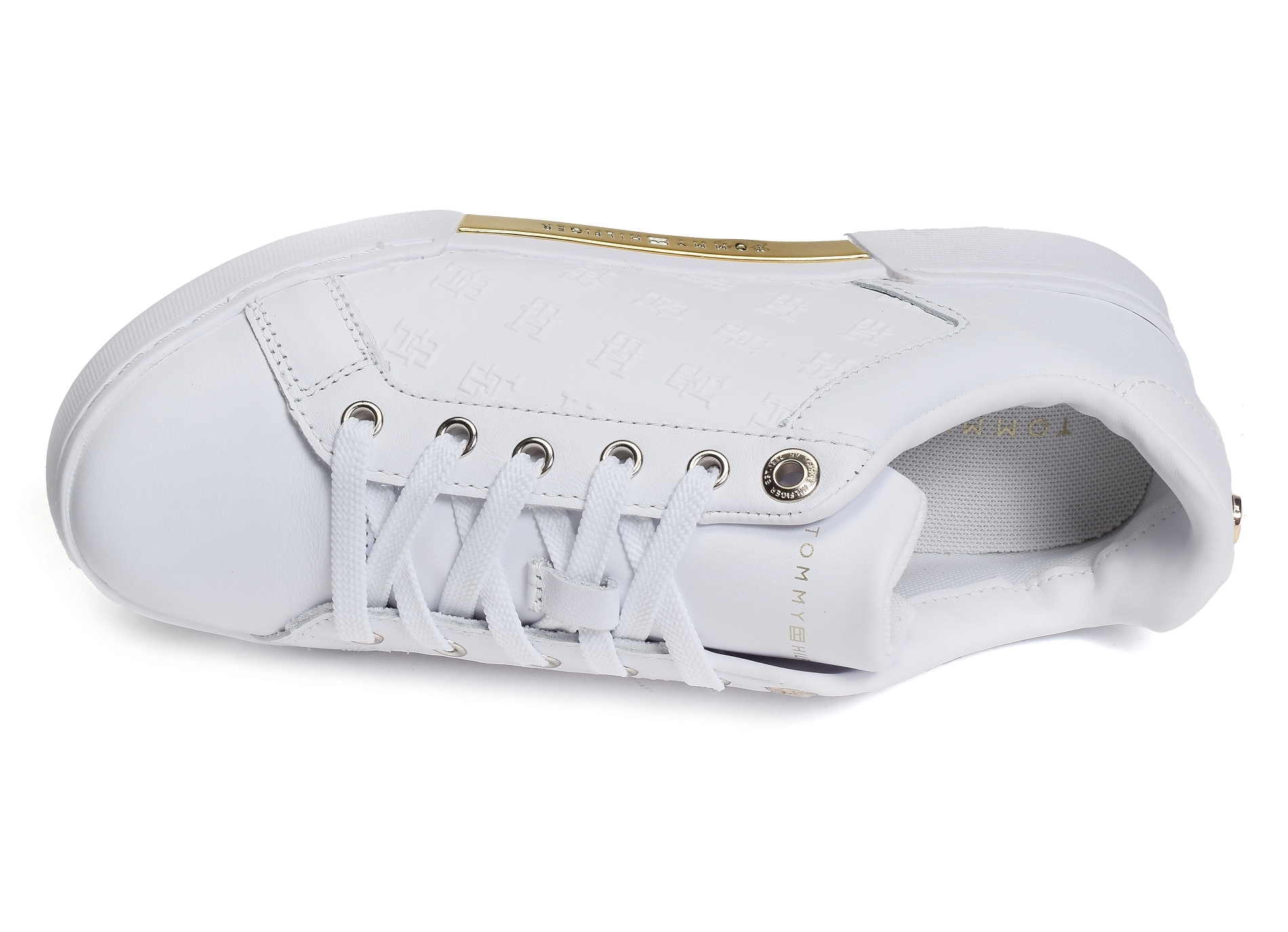 Embossed monogram sneaker 6735 blanc