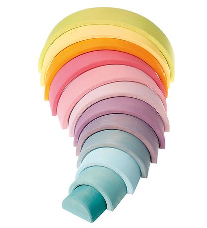 Grimms Holzspielzeug - Regenbogen - 12 Teile - Pastel