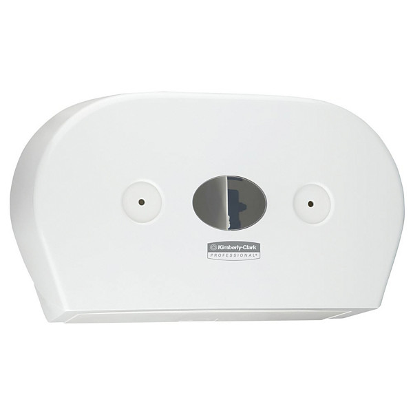 Distributeur papier toilette Aquarius double rouleaux ABS blanc