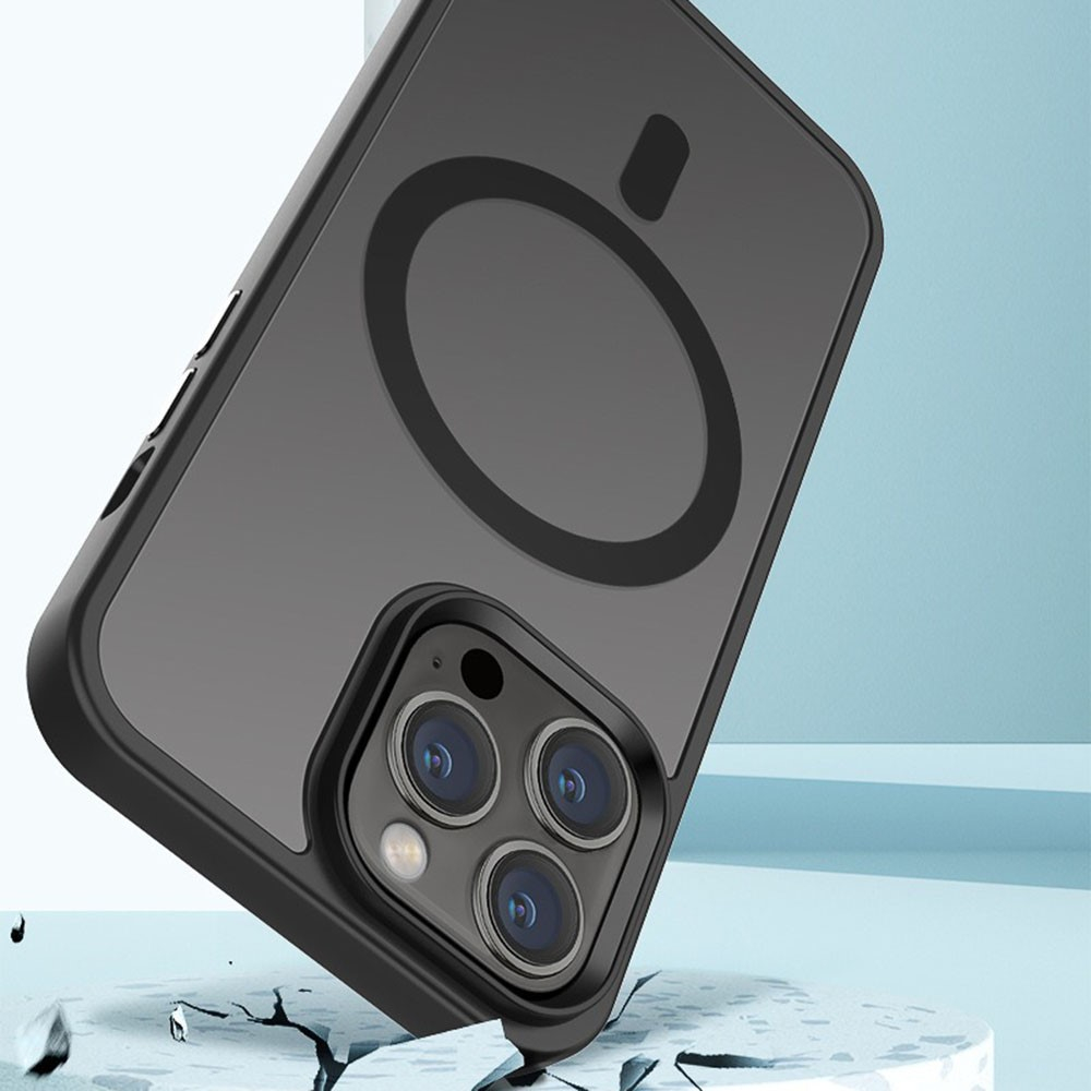 iPhone 15 Pro Max MagSafe Hybrid Hülle mit TPU Bumper - Blau