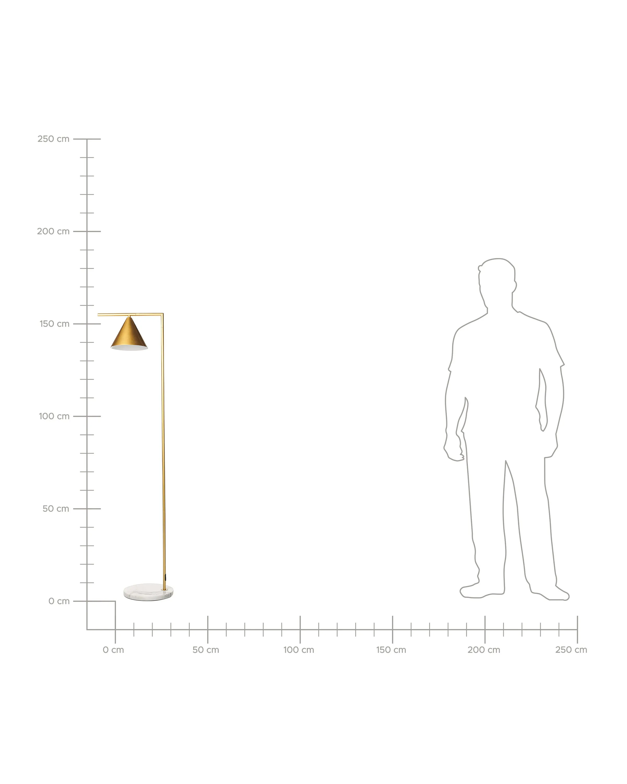Staande lamp MOCAL Metaal Goud