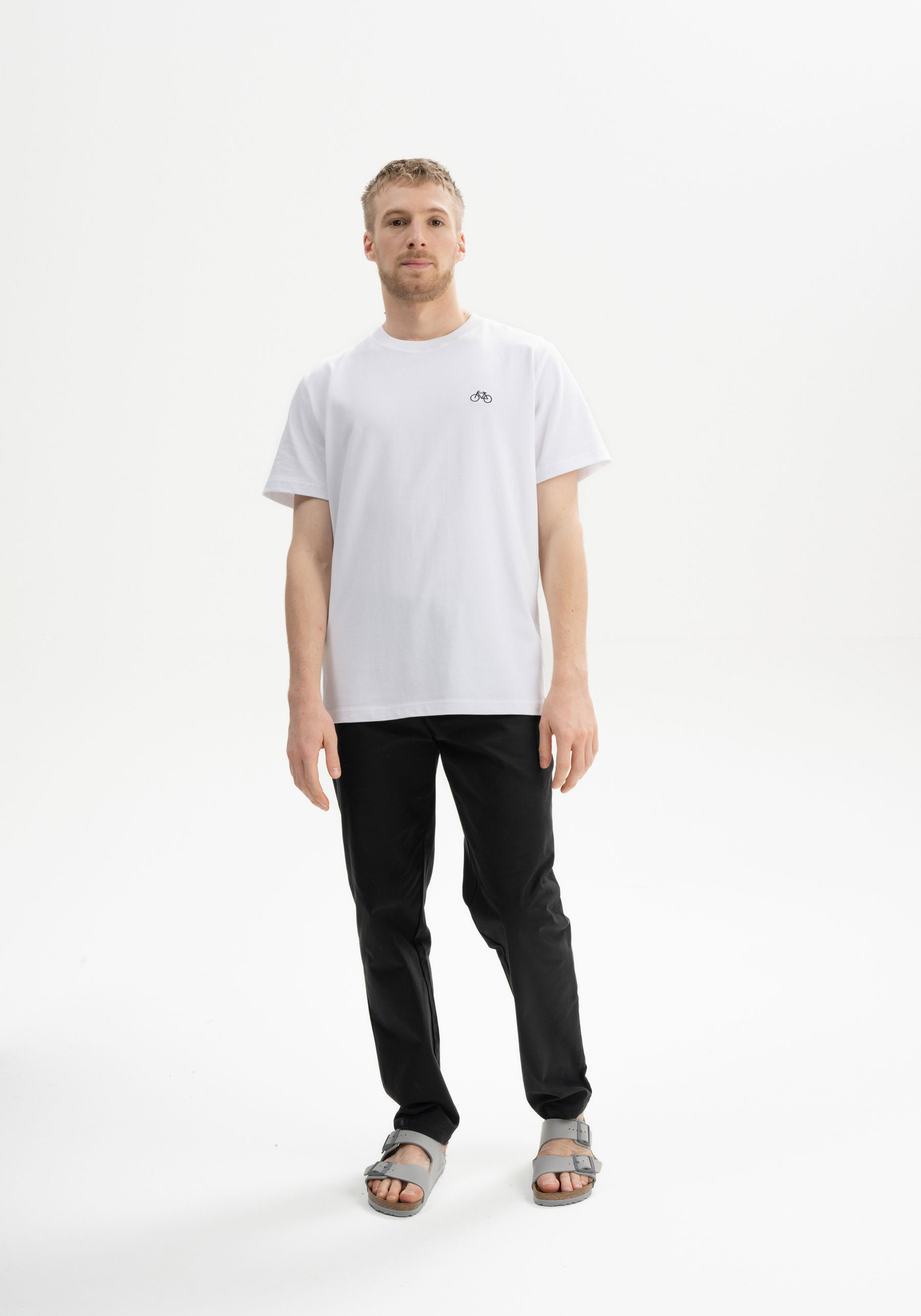 Mela T-Shirt Pravin Embroidery Weiss/Bike