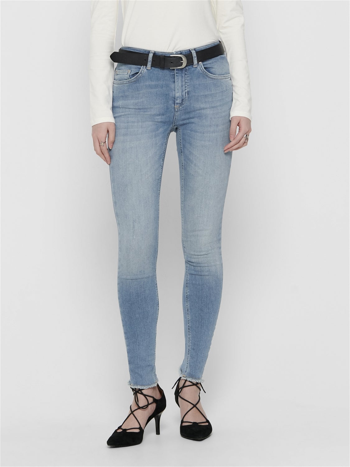 ONLBLUSH Mid Rise Skinny Fit Jeans Light Blue Denim