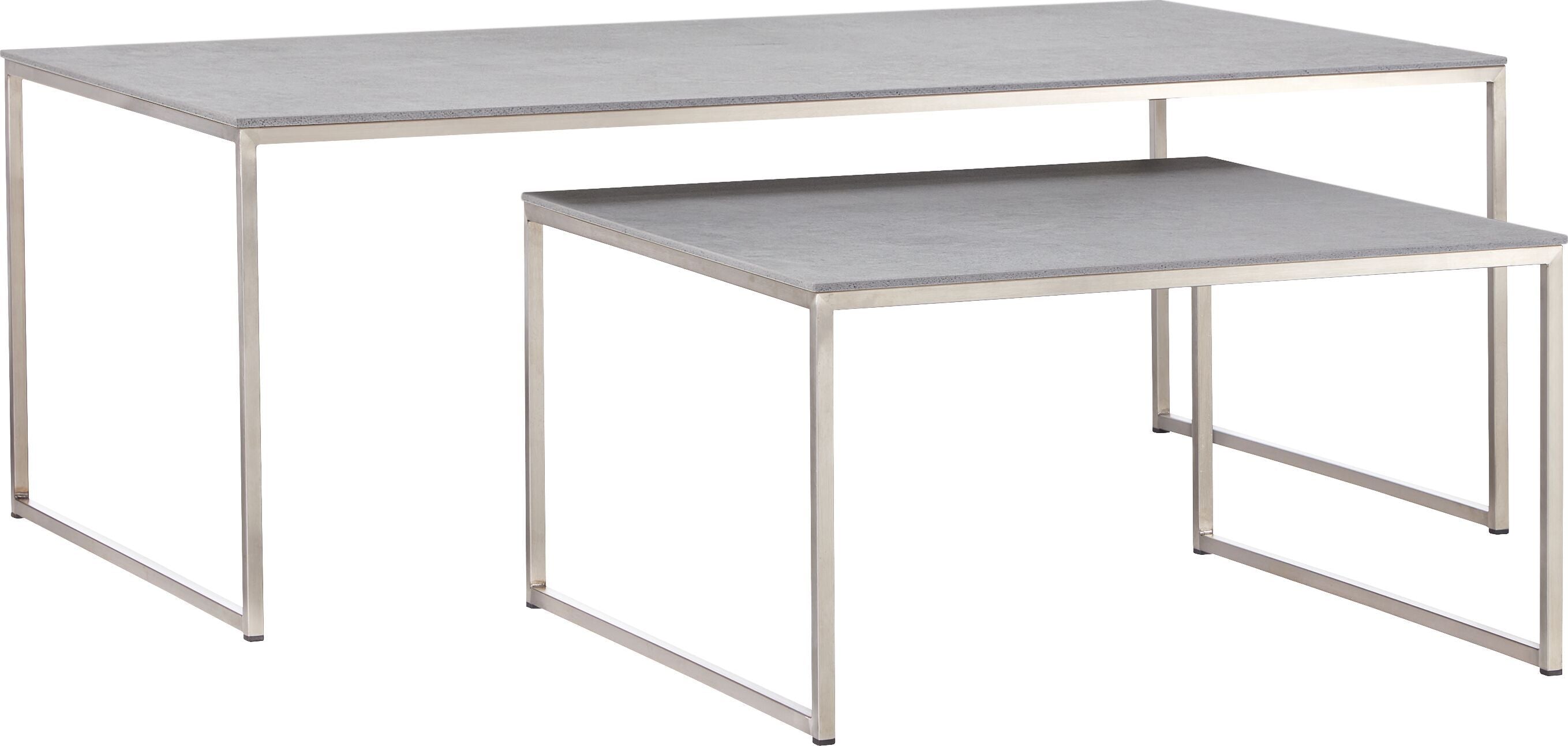 AVEA Salontisch - Kreta / Edelstahl / B: 120.0 cm x T: 70.0 cm x H: 43.8 cm