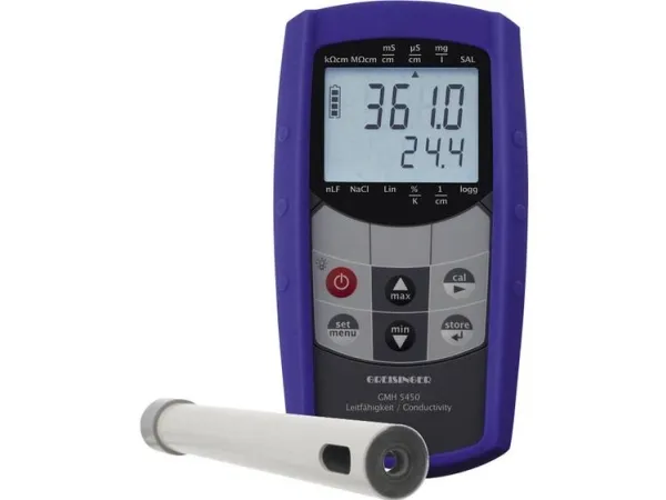 Greisinger GMH 5450-425 Set Kombi-måleapparat Ledningsevne, Salinitet, Opløste dele (TDS), Temperatur