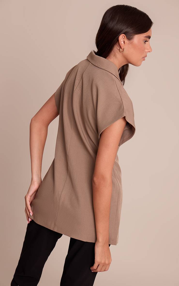 Champignon Gilet Sans Manches Oversize Boxy À Manches Courtes