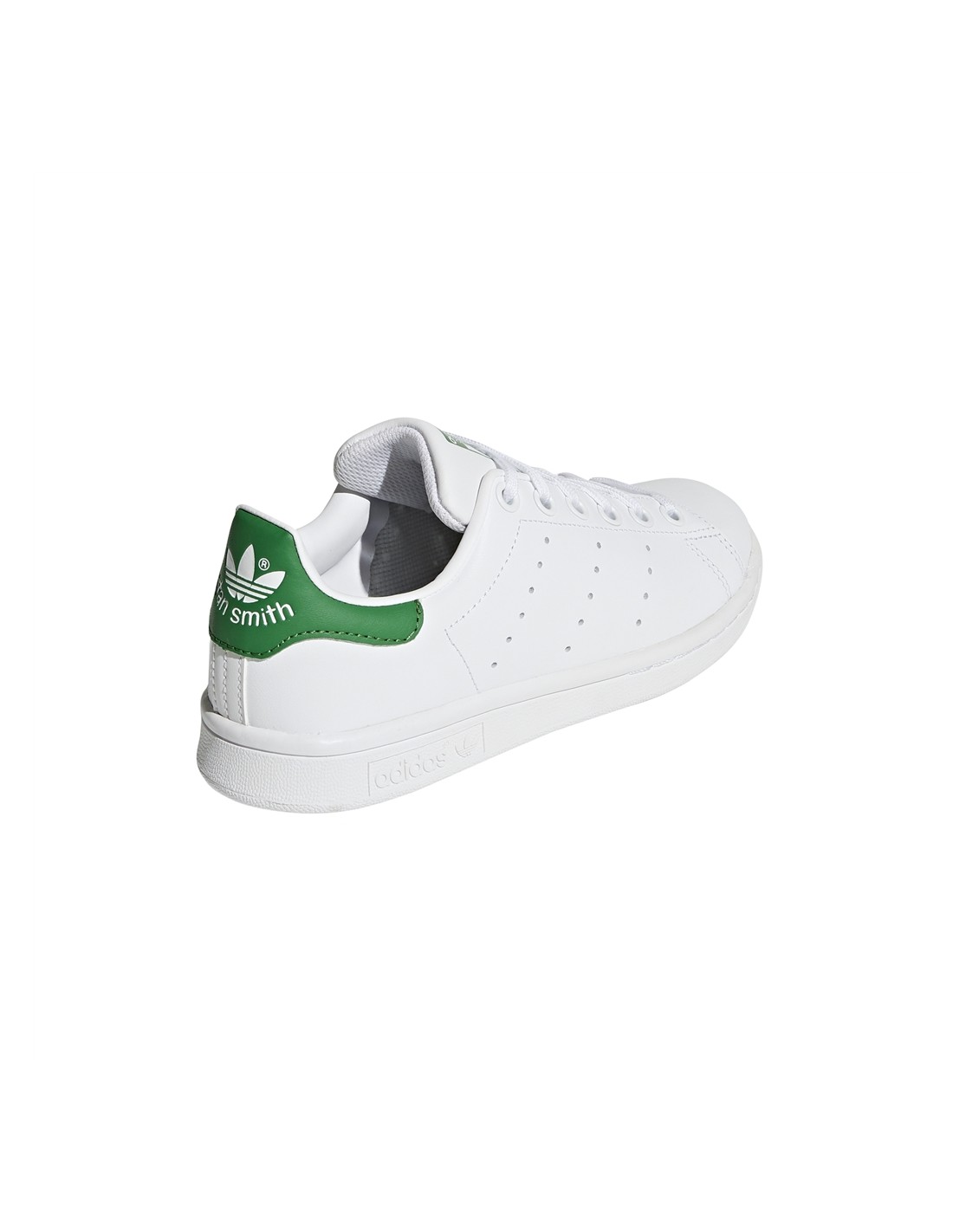 adidas sneakers mixte stan smith j cuir blanc vert