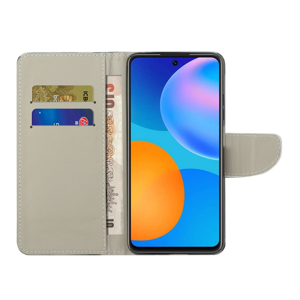 Samsung Galaxy S21 FE 5G Leder Tasche mit Kartenfach Don't Touch My Phone - Schwarz