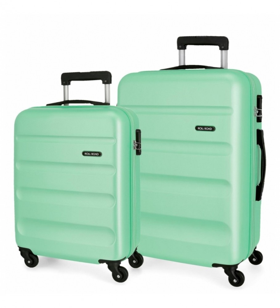 Conjunto de duas malas rígidas Roll Road Flex - 55-65cm - Turquesa