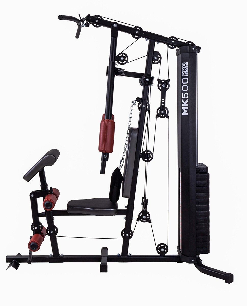 Miweba Sports 50in1-Kraftstation MK500 Pro, Fitnessstation mit ca. 60 kg Seilzug, Butterfly, Zugturm