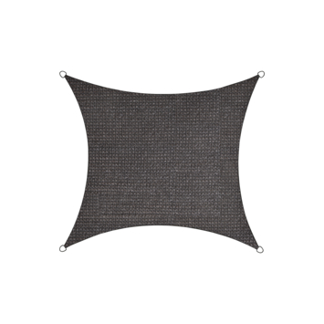 Handson schaduwdoek HDPE vierkant antraciet 360 x 360 cm