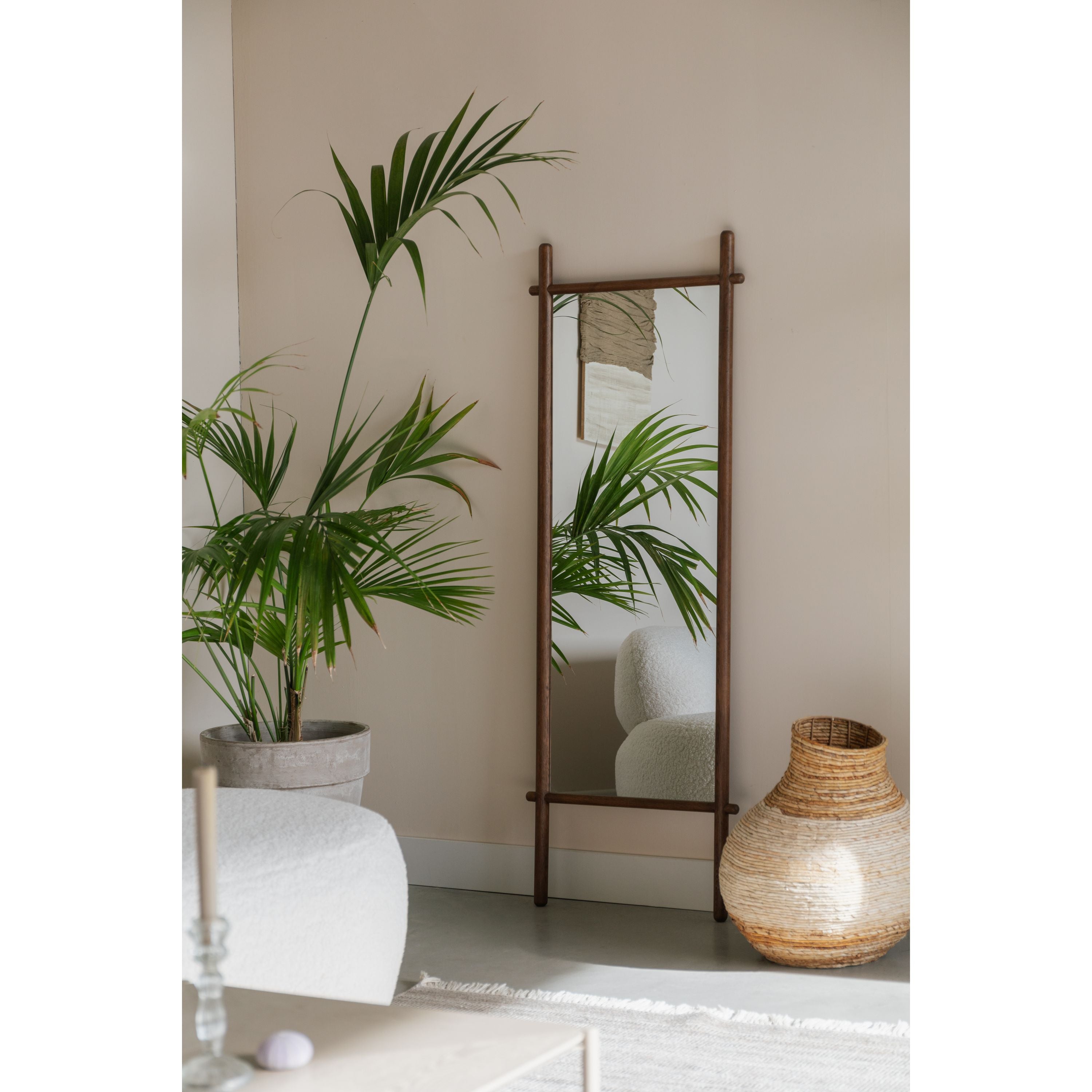 Housecraft Living Solene Spiegel| Passpiegel Staand Hout Donker - Bruin