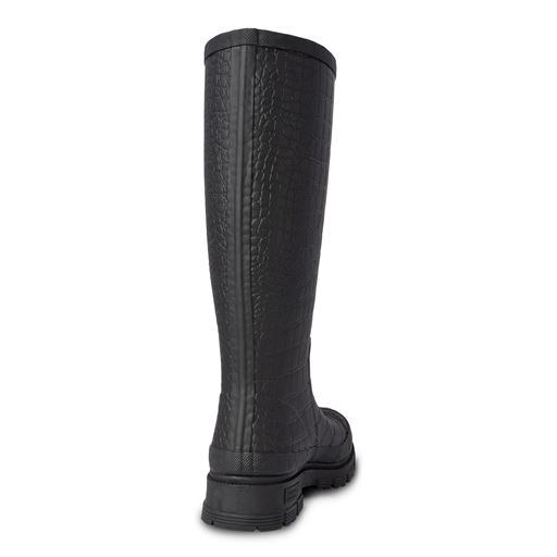 Woden Le Croco Waterproof Støvler, Black, 40