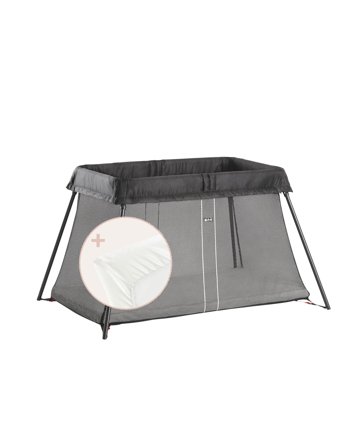 BabyBjörn Reiseseng Baby 0-3år – m/ Madrass, Reisebag og Overtrekkslaken | Travel Crib Light